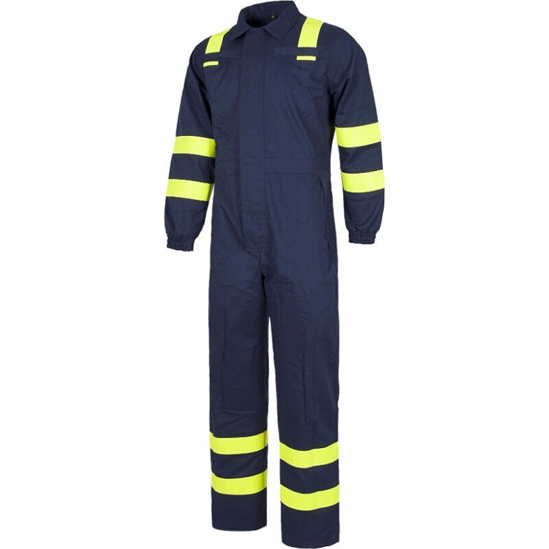 

Workteam - Buzo de algodón de alta visibilidad ignífugo y antiestático Work Flame C5094 | XL - Marino+Amarillo A.V.