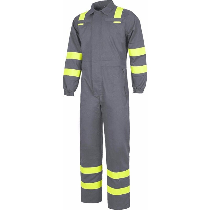 

Workteam - Buzo de algodón de alta visibilidad ignífugo y antiestático Work Flame C5094 | M - Gris+Amarillo A.V.