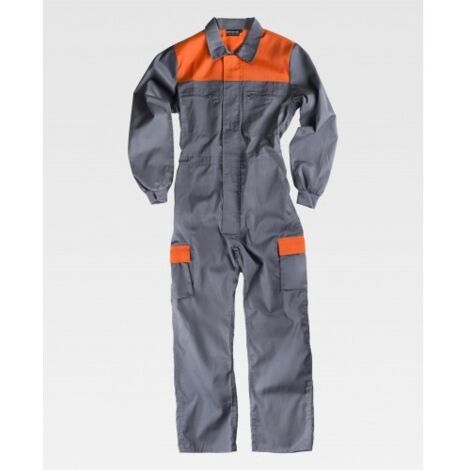 Buzo básico de trabajo multibolsillos Combi WORKTEAM C4502 64 Gris+Naranja