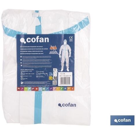 Buzo de protección con capucha, polipropileno, norma EN ISO 27065, talla XL
