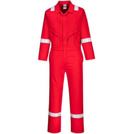 Buzo de trabajo en Iona de algodón visibilidad mejorada C814 L Rojo