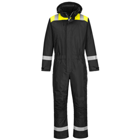 Buzo de trabajo premium PW3 Winter tejido Oxford 300D invierno PW353 S Negro/Amarillo