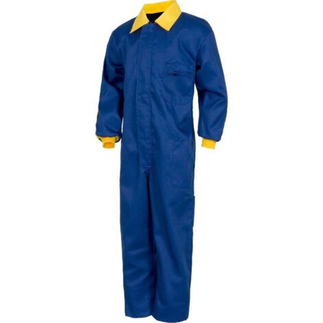 Buzo infantil combinado con puños elásticos WORKTEAM B1000 10 Azulina+Amarillo