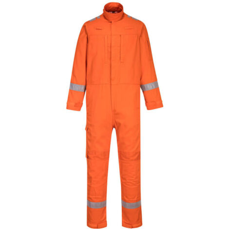Buzo ligero de trabajo con paneles elásticos Bizflame Plus FR501 M Naranja