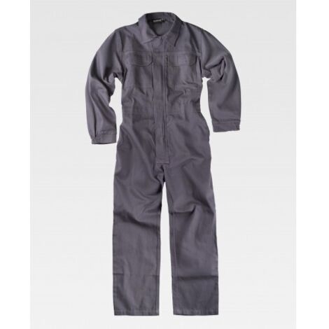 Buzo técnico de trabajo con cremallera de metal en algodón grueso WORKTEAM B5300 64 Gris