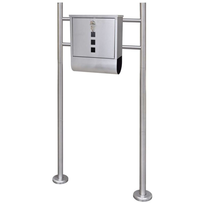 

Vidaxl - Buzón con soporte de acero inoxidable - Plateado