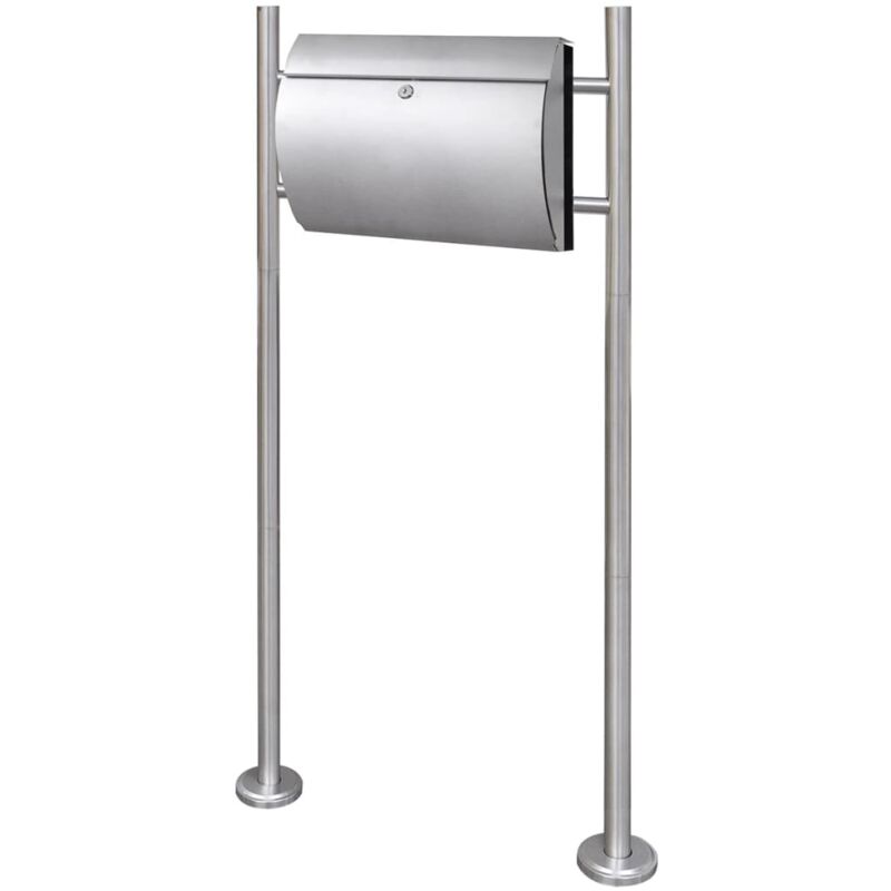 

Vidaxl - Buzón con soporte de acero inoxidable - Plateado