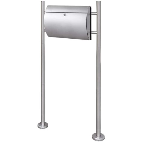 Buzón con soporte de acero inoxidable