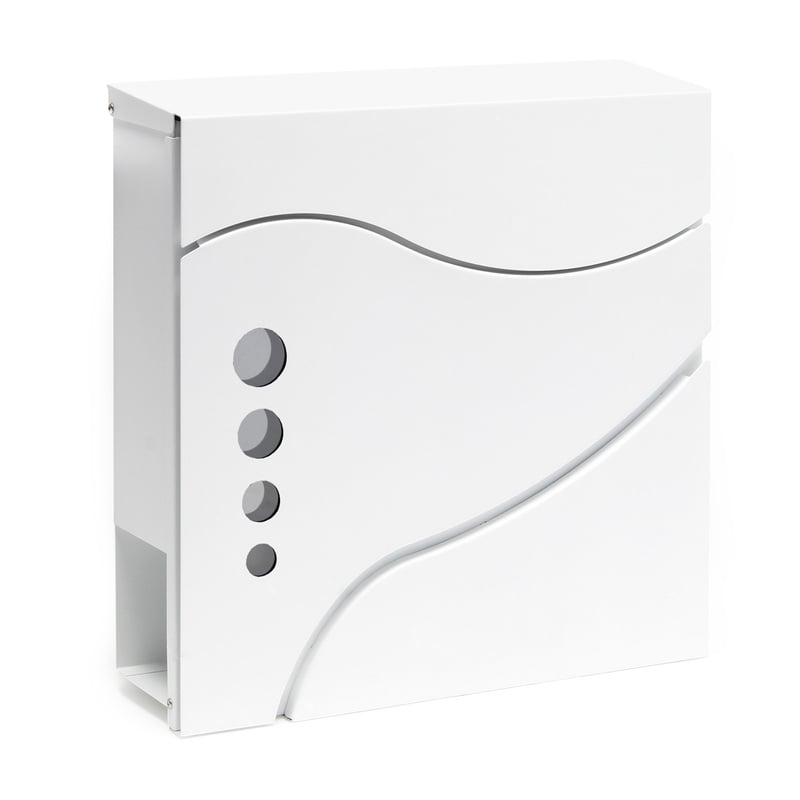 

Buzón correo diseño moderno V31 blanco de pared periódicos carta correspondencia