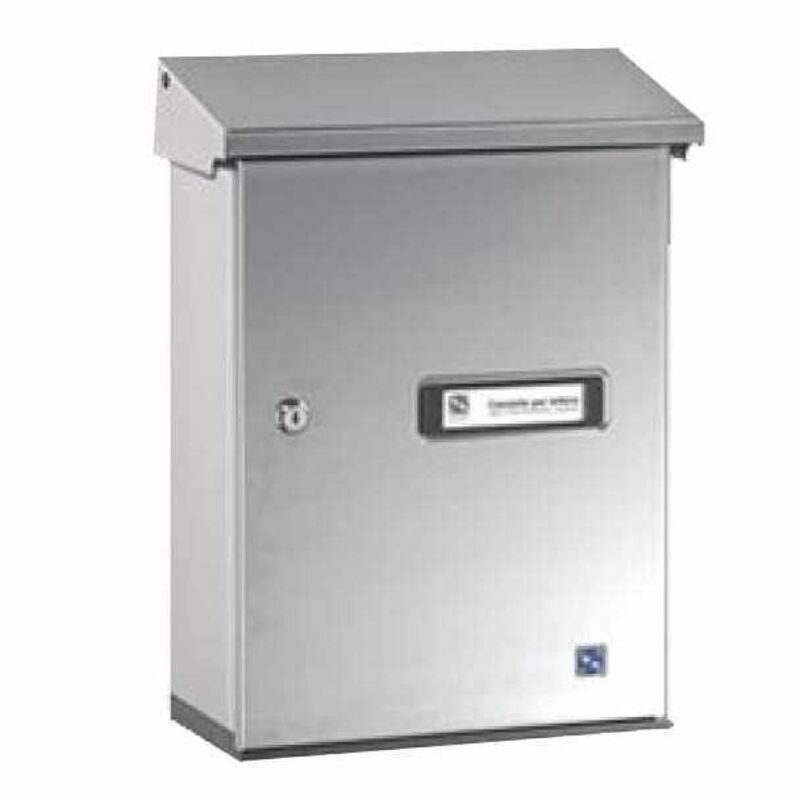 Buzón de cartas de acero inoxidable con techo Ap 10-017 Silmec