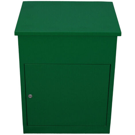 Buzón de Correo Verde para Paquetes Montado en la Pared Seguro Buzón de Correo Inteligente para Exteriores Resistente a la Intemperie Acero Galvanizado  5 Llaves  58 x 36 x 46cm