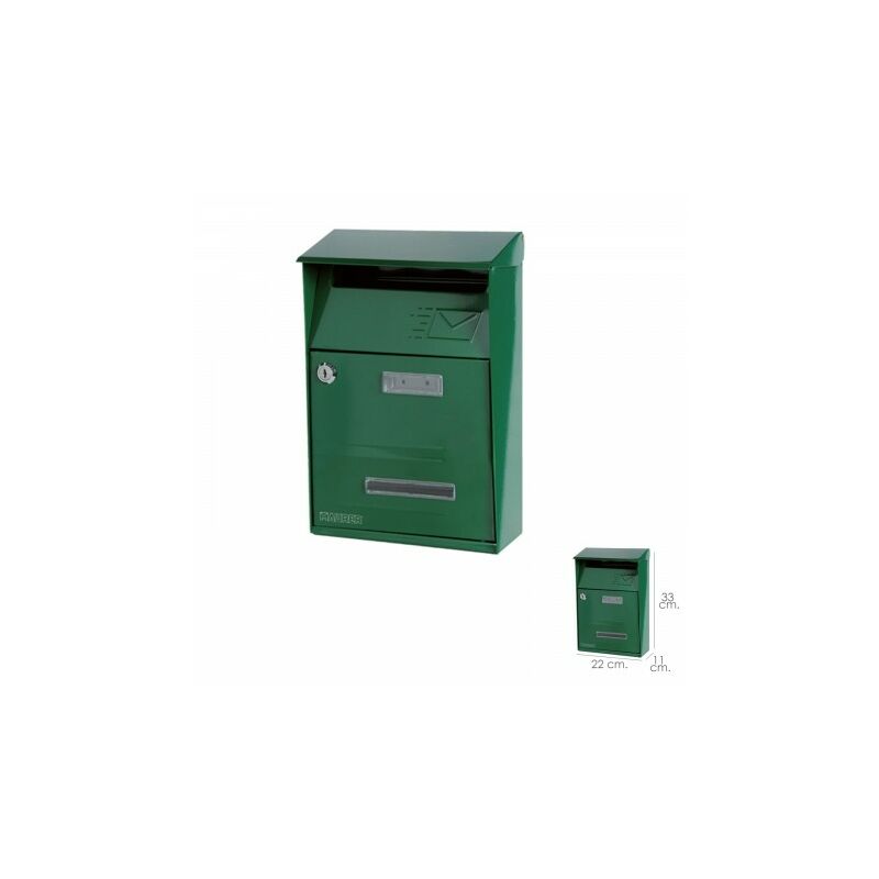 

Buzon exterior 22 x 33 x 11 (alt) cm. color verde - Maurer