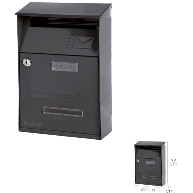

Buzon exterior 22 x 33 x 11 (alt) cm. color gris oscuro - Maurer