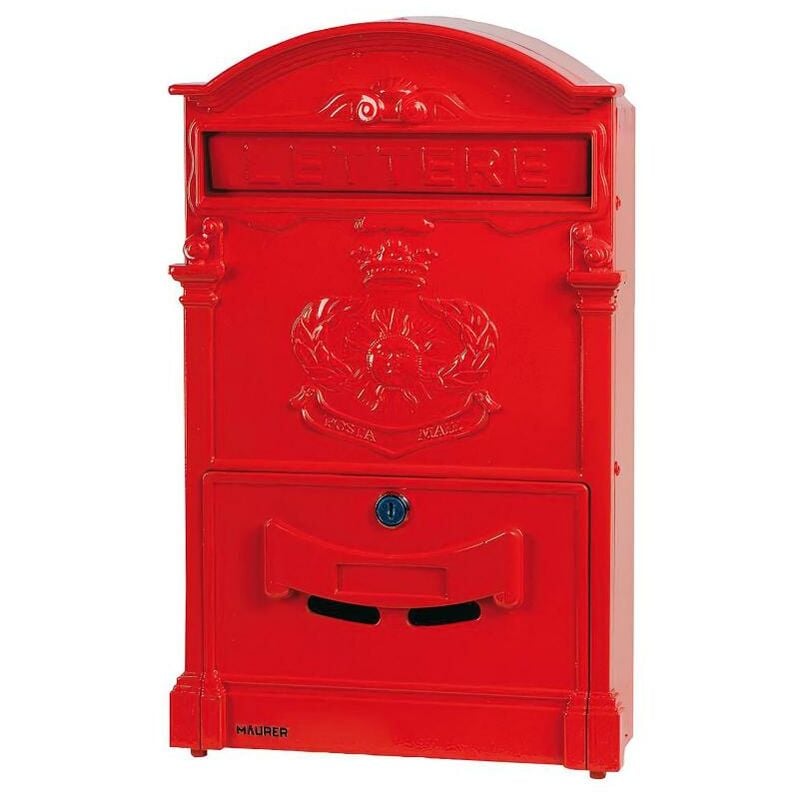 

Buzón jardín aluminio fundido rojo 41 x 26 x 8 cm. - Maurer