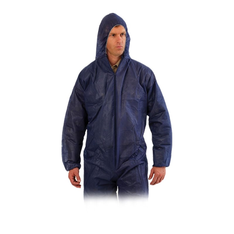 

Hiperlimpieza - Buzos desechables azul polipropileno cremallera 50uds Talla 3XL