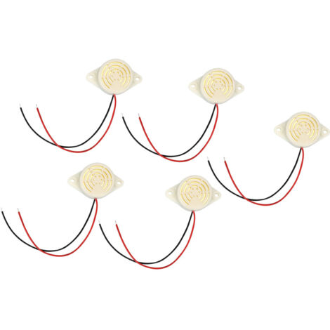 Buzzer Actif 5 pièces, Alarme Sonore 95dB DC 3-24V, Continu avec Fils SFM-27