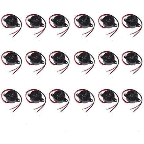 Buzzer Électronique Actif 85 dB – 18 Pièces DC 3-24 V pour Arduino et Alarme Sonore