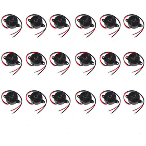 Buzzer Électronique Actif 85 dB – 18 Pièces DC 3-24 V pour Arduino et Alarme Sonore