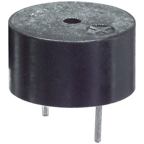 Buzzer piezoceramico con circuito oscillatore per circuito stampato, ⌀13,8cm, 80dB, 12Vdc 7mA - Kepo KPI-G1410A