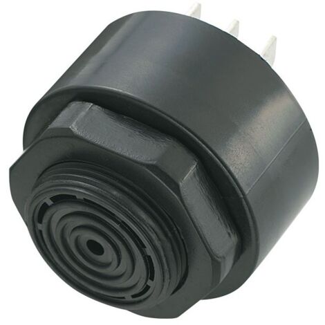 Buzzer piezoelettrico con terminali faston 6,35mm, ⌀43cm, 80dB, 12Vdc 20mA - Kepo KPI-G4313-3409