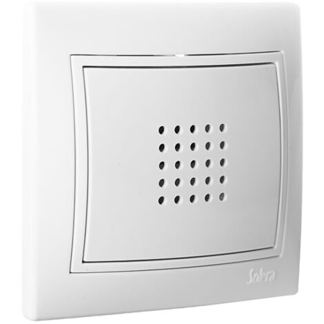 Solera – Buzzer encastré 230V 30W – Fréquence 50Hz – Dimensions 83x81x10mm – Couleur blanche pour installation discrète - ERP1ZU
