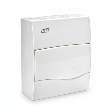 BV8PO – Tableau de distribution électrique résidentiel 8 modules – Dimensions 228x191x99mm – Protection IP40 – Avec rail DIN