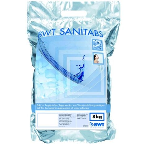 BWT Regeneriermittel Sanitabs 8kg Siedesalz DIN 19604, Sanisal-Tab 94241