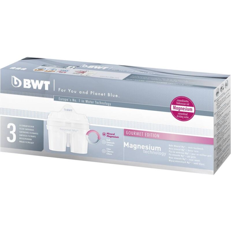 BWT - Jeu de 3 filtres à eau Gourmet edition blanc