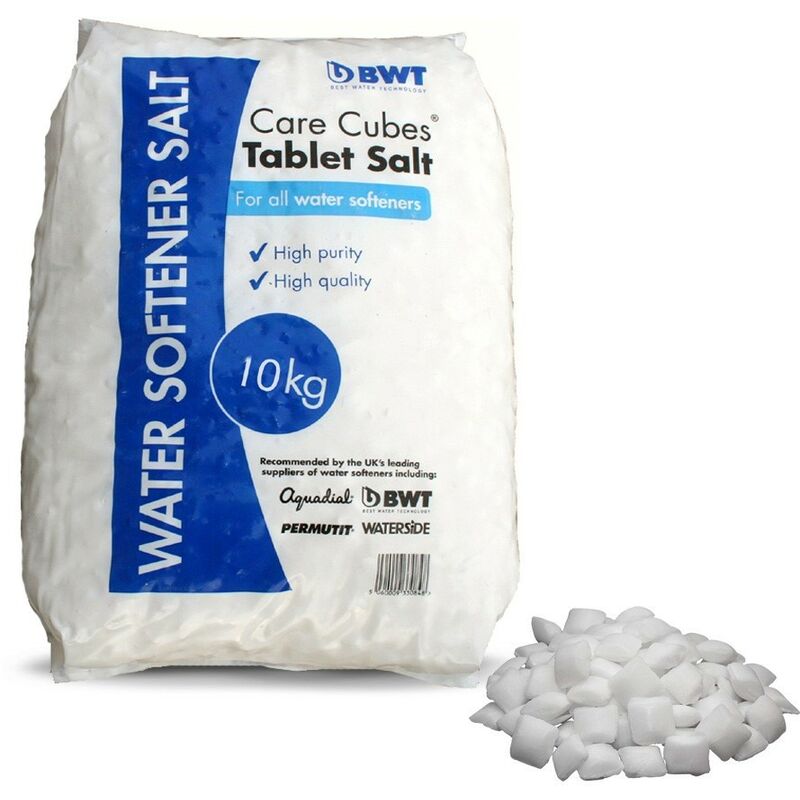 Cure Cubes Water Softener Salt Tablets 10kg Bag - 10TAB Food Grade Salt - BWT