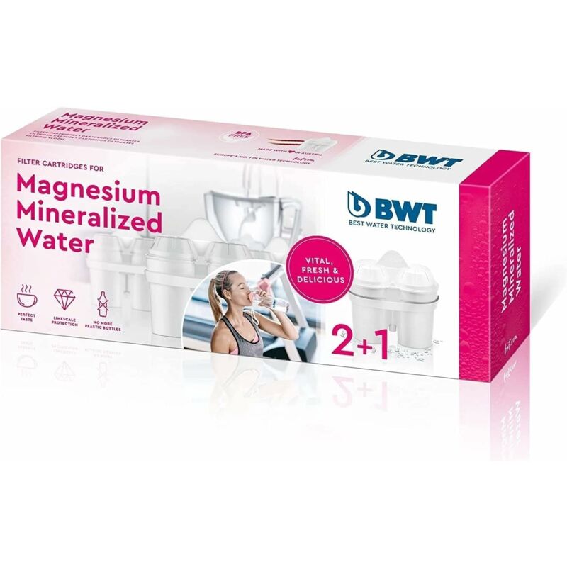 

BWT Magnesium Mineralizer Cartuchos de filtrado, Blanco, Pack 2+1, 3