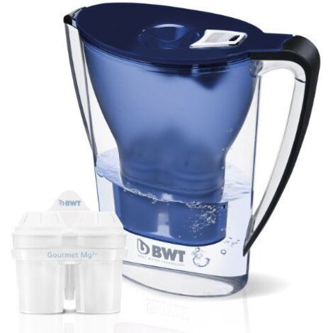 BWT PENGUIN filtro per acqua con 1 cartuccia al magnesio  depuratore acqua domestico per cibo e bevande  riduce calcare, cloro, piombo, rame  caraffa bwt compatta e elegante