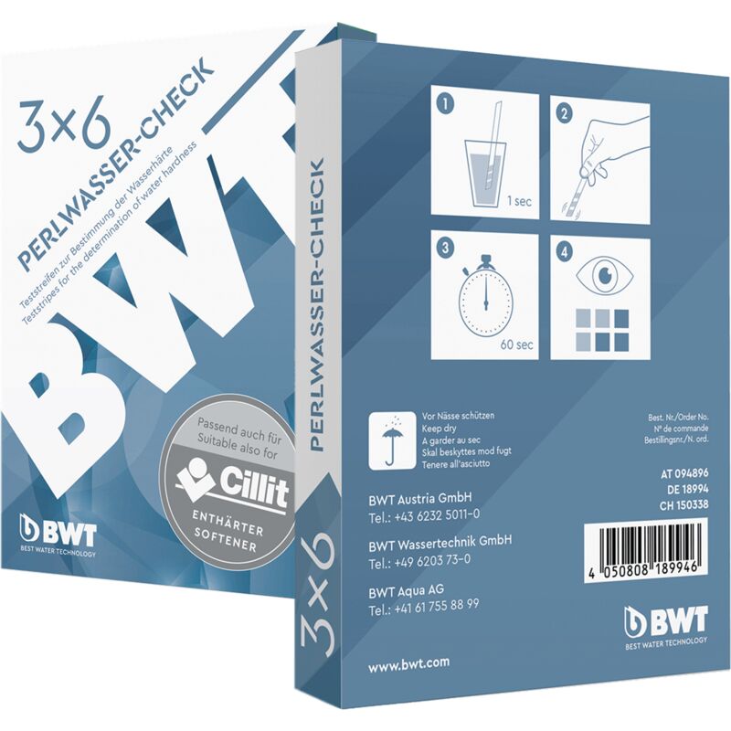 Bwt - Perlwasser-check 6 Härteteststreifen, 20 Stück