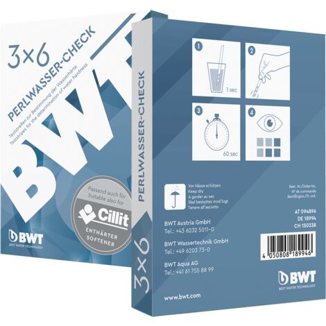 BWT Perlwasser-Check 6 Härteteststreifen, 20 Stück