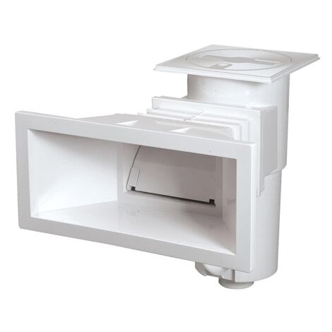 BWT – Skimmer de piscine grande meurtrière avec rallonge – Revêtement coque – ABS traité anti-UV – Joints élastomères autocollants