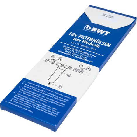 BANYO BWT Wechselbox mit Ersatz-Filtervlies DN 20-32, 10 Vliese