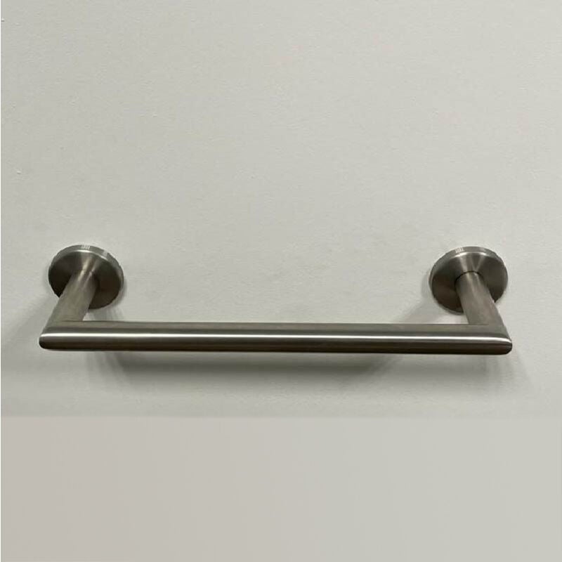 Byca - Porte-Serviette Mural de 30 cm en Laiton Brossé Chrome