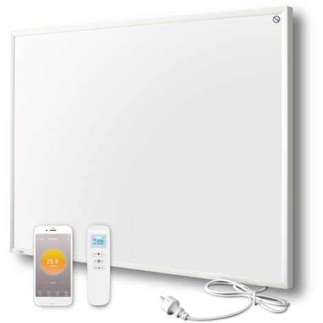 Byecold Infrarotheizung mit Thermostat 580 Watt, App Fernbedienung Steuerung, Infrarot wandmontage Elektroheizung Energiesparende, Wandheizung Heizpaneel Elektrisch Energiesparend Überhitzungsschutz