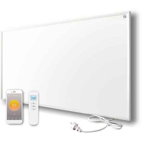 Byecold Infrarotheizung mit Thermostat 700 Watt, App Fernbedienung Steuerung, Infrarot wandmontage Elektroheizung Energiesparende, Wandheizung Heizpaneel Elektrisch Energiesparend Überhitzungsschutz