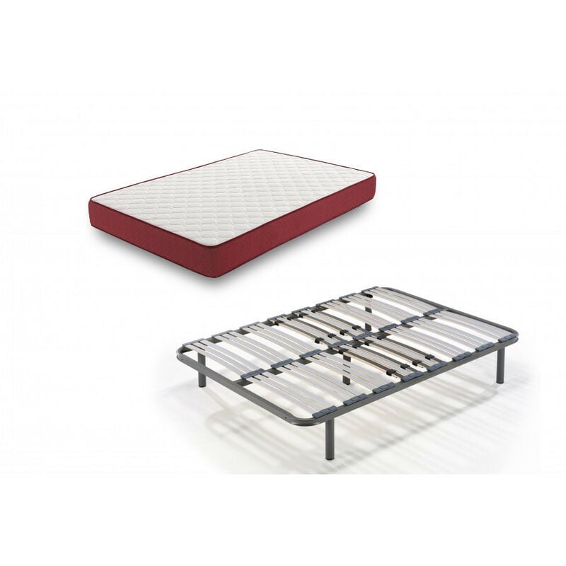 

Hogar24 - Bz62 - Colchon Viscoelastico + Somier Multilaminas Con Patas, Medida 150x180 Cm. Higienico-transpirable.