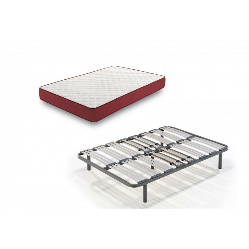 

Hogar24 - Bz62 - Colchon Viscoelastico + Somier Multilaminas Con Patas, Medida 150x190 Cm. Higienico-transpirable.
