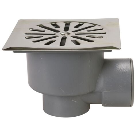 C-216 Siphonic Horizontal-Vertical Outlet Stainless Steel Grid Drain 125 x 125 x 40 Ø CREARPLAST