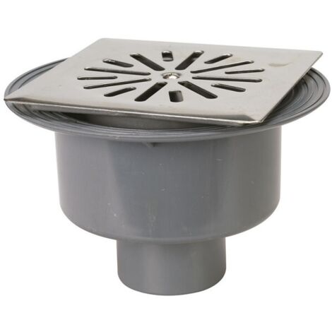 C-220 Caldereta Sifónica Extensible Salida Vertical Rejilla Inox 125 x 125 Ø CREARPLAST