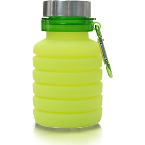(C) 500 ml faltbare Silikon-Wasserflasche für Reisen, Camping, Picknick, Fitnessstudio