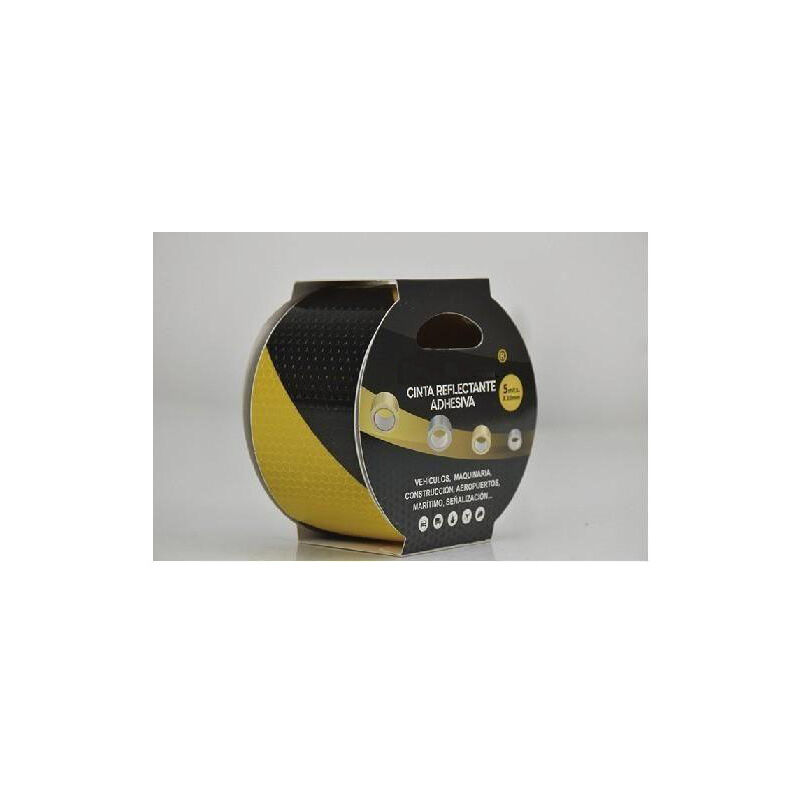 

Cinta Adhesiva Reflectante 5Cm X5M Negro/Amarillo