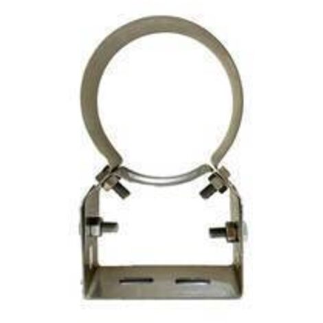 C COLLARE INOX C/STAFFA P/TUBO D 8 CM
