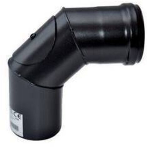 C CURVA A 90 P/STUFA A PELLET C/ISPEZ D 10 CM