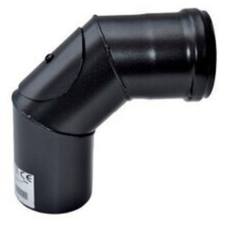 C CURVA A 90 P/STUFA A PELLET C/ISPEZ D 8 CM