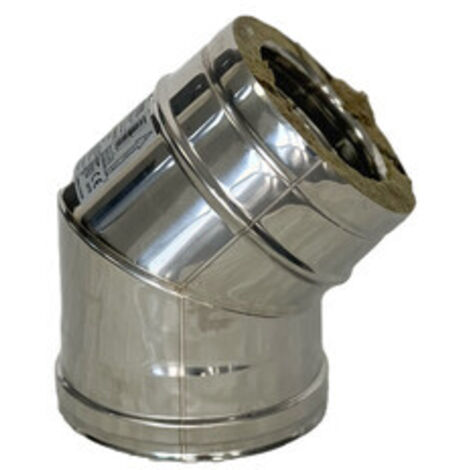 C CURVA INOX DOPPIA PARETE 45 D 13/18 CM- 1,0 pz