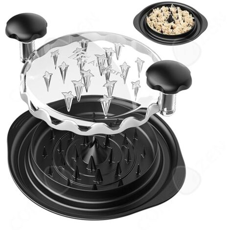 C Déchiqueteuse de poulet 25x25x8.5cm noir broyeur de poulet outil de déchiqueteuse de poulet déchiqueteur de viande hachoir viande