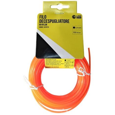 C FILO DECESPUGLIATORE QUADRO ORANGE-S MM2.4X10MT